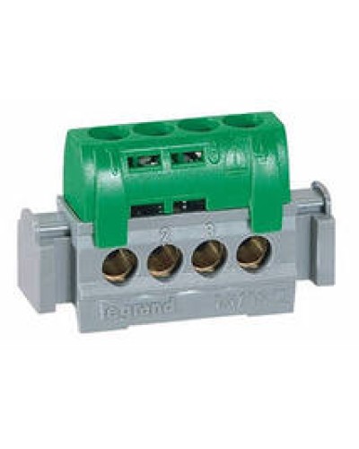 Клеммник зеленый 4х1.5-16 мм2 LEGRAND 004830 в Уфе Клеммные колодки Pintop.ru