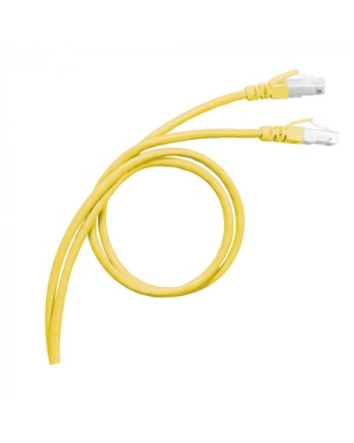 Патч-корд S/FTP, cat. 6а, PVC, 1м, желтый Legrand (051780) в Уфе Патчкорды (медные) Pintop.ru